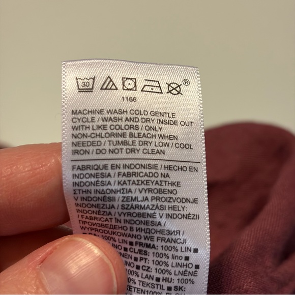 Athleta Playa Shirt Linen Button Down Top 1X Rust Brick Red - Picture 4 of 7